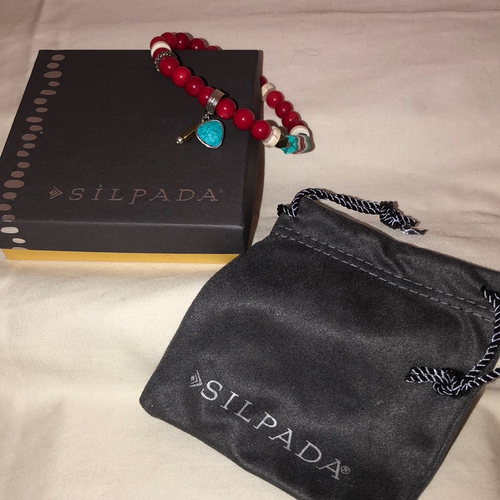 Silpada Bracelet Red Coral